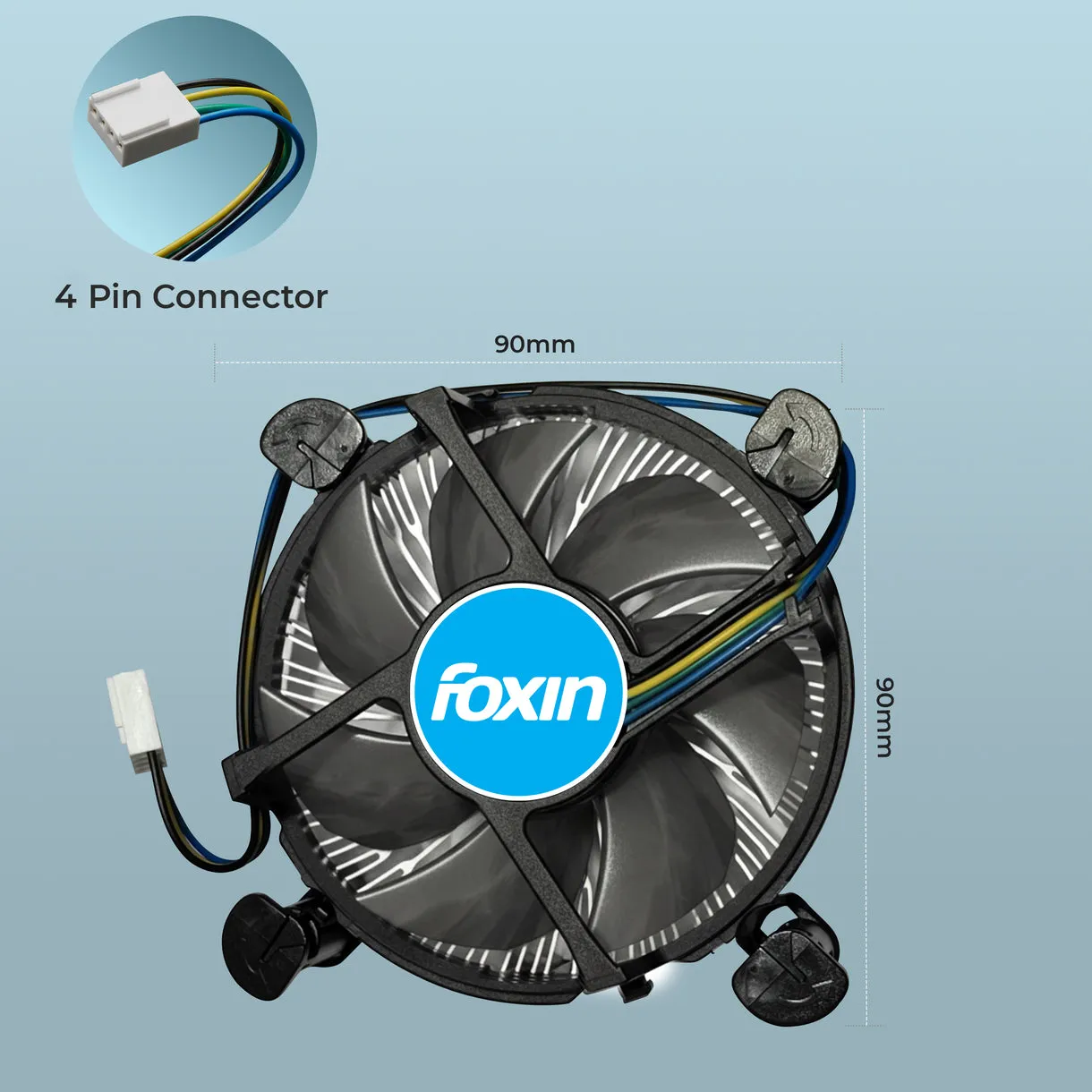 Foxin CPU Fan For Intel and AMD Socket FCF 001 view 4